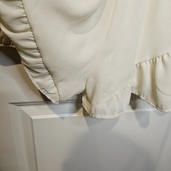 Miin Ivory Lace Long Sleeve Romper Size L Boho Bridal Chic Romantic One Piece - Picture 10 of 16